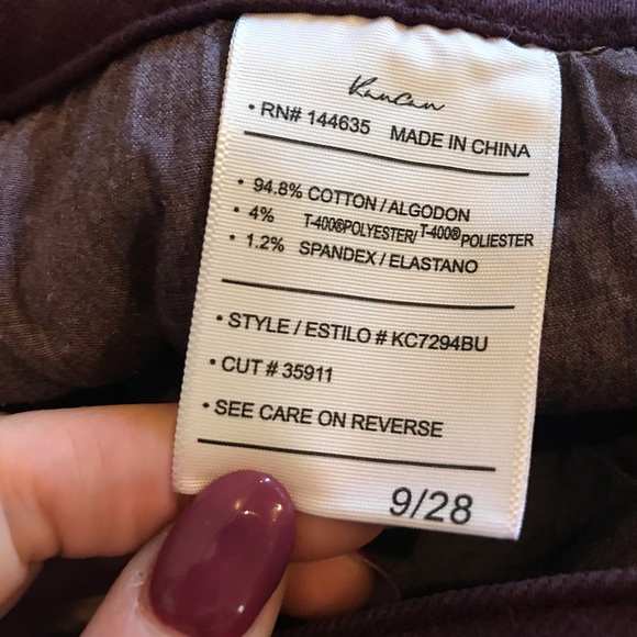 NEW KanCan High Rise Burgandy Skinny Jeans size 9/28 - Picture 7 of 10